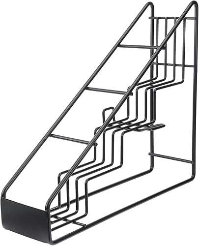 Yardwe Soporte para botella de jarabe de acero negro, 10 pulgadas