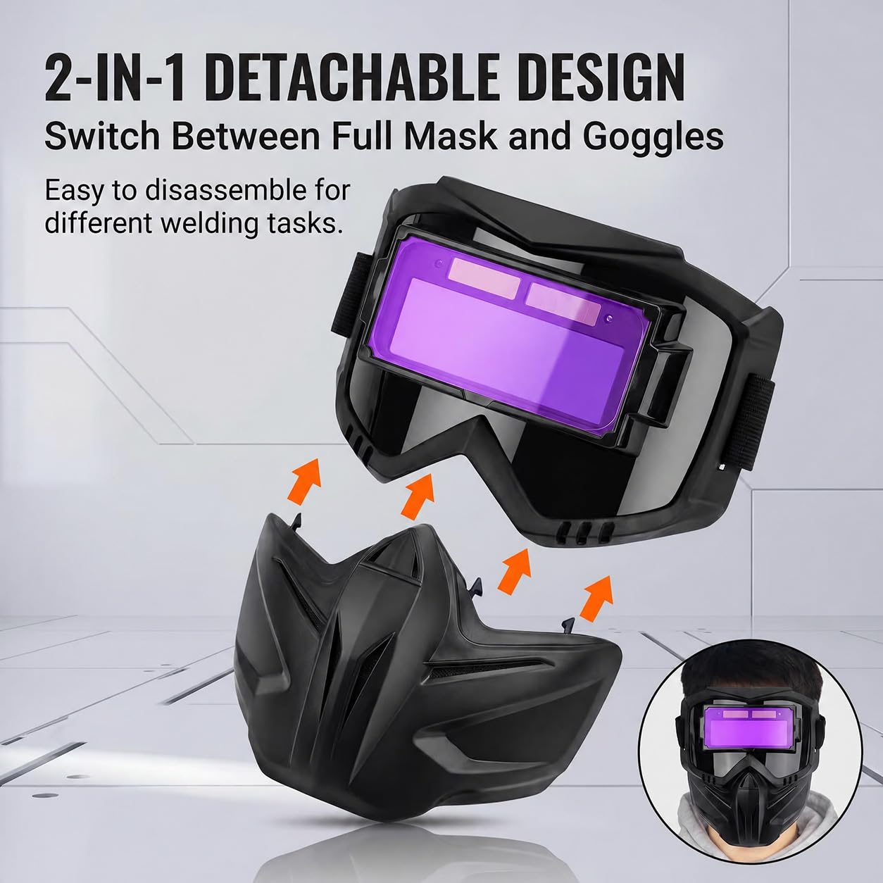 Auto-Darkening Welding Helmet - True Color View -2