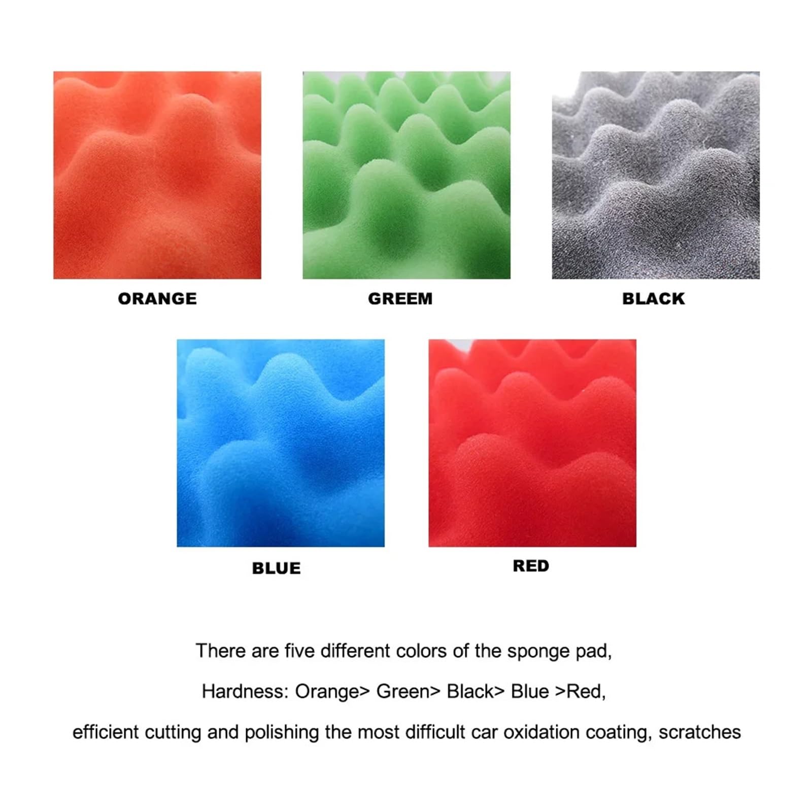 Polierschwämme Schwamm-Polierpads, 8-teiliges Set, 7,6 cm, 15,2, 17,8, Trägerplatte, M14-Gewindeschneid-Set for Autopolierer(7 inches)