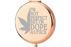 Weed Leaf Travel Mirror: Empowering Cannabis Enthusiasts