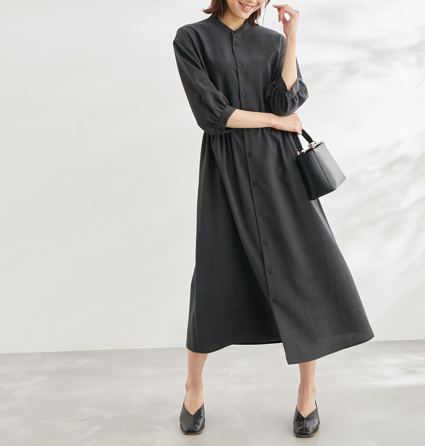 [ロペピクニック] ワンピース 麻調スキッパーワンピース レディース GDE13200