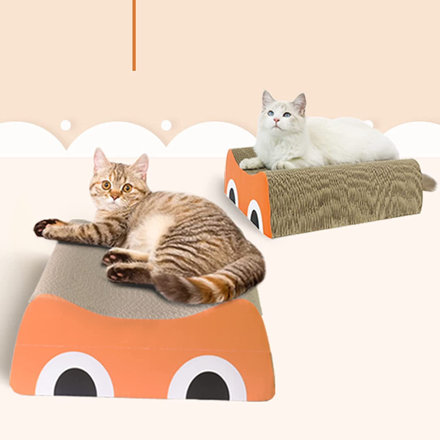Rascador De Cartón para Gatos Rascador De Gato Corrugado Reversible, Tablero Rascador Curvo Ondulado Reciclado, Reemplazo para Protector De Muebles Rascador para Gatos