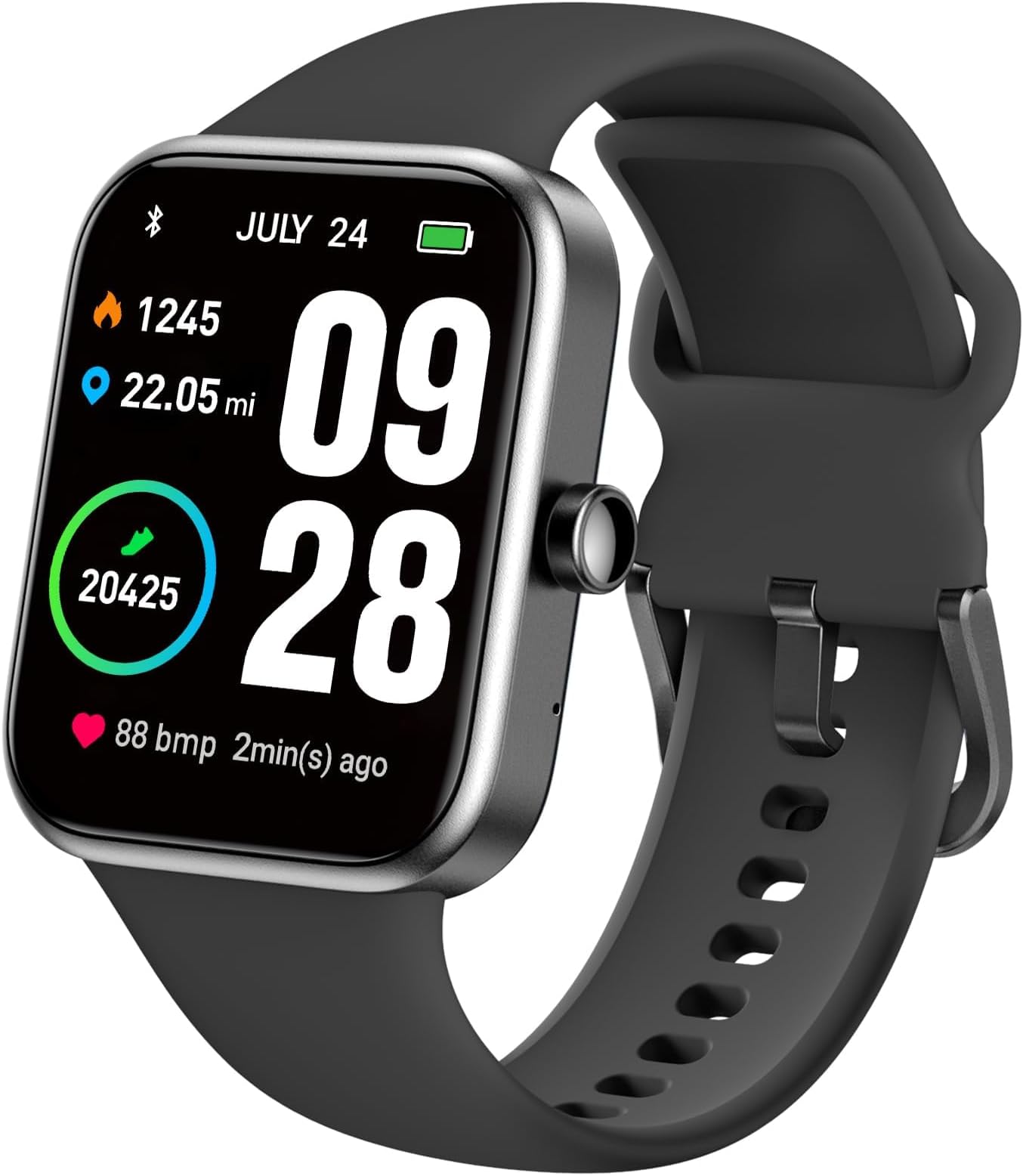 S2 Smart Watch Alexa Built-in Fitness Tracker with Heart Rate and Blood Oxygen Monitor,Sleep Monitor 5ATM Waterproof HD Touchscreen for Men Women Compatible with iPhone&Android