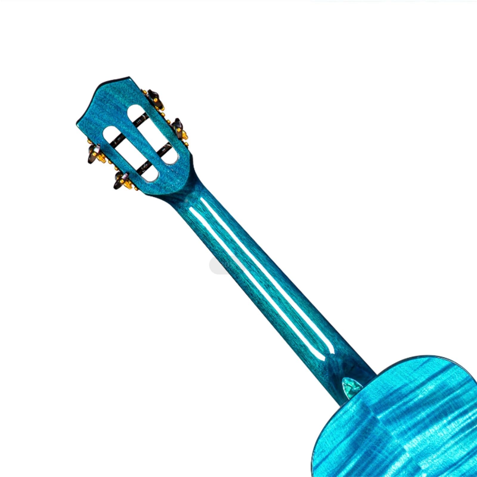 Ukelele Ukelele Profesional Profesional De 26 Pulgadas 5A Arce Tigre Onda Única Azul Avanzado
