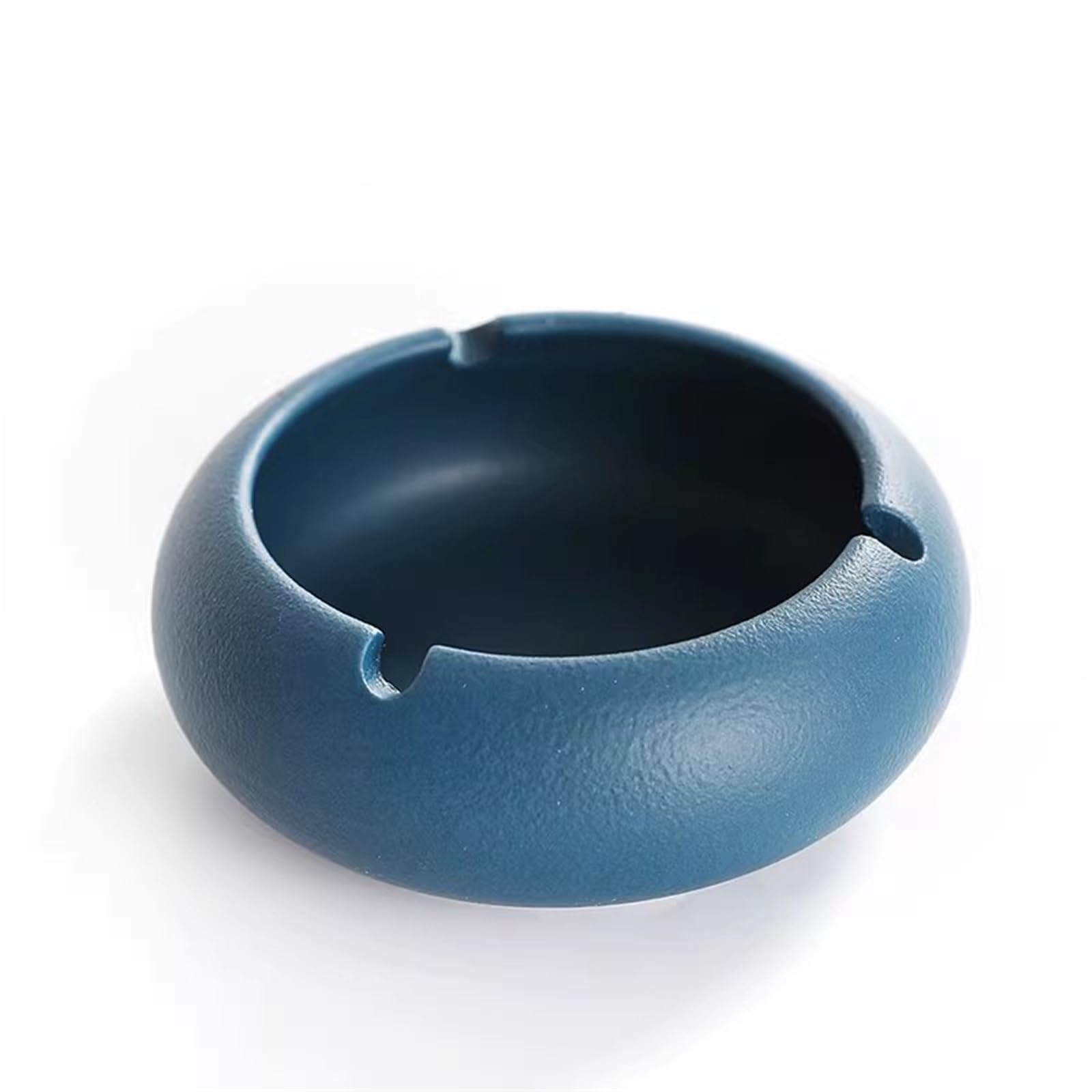 Zhaoj24-05 Cigar Ashtrays Home Office Indoor/Outdoor Portable Decoration Modern Ceramic Solid Color Ashtray(Blue)