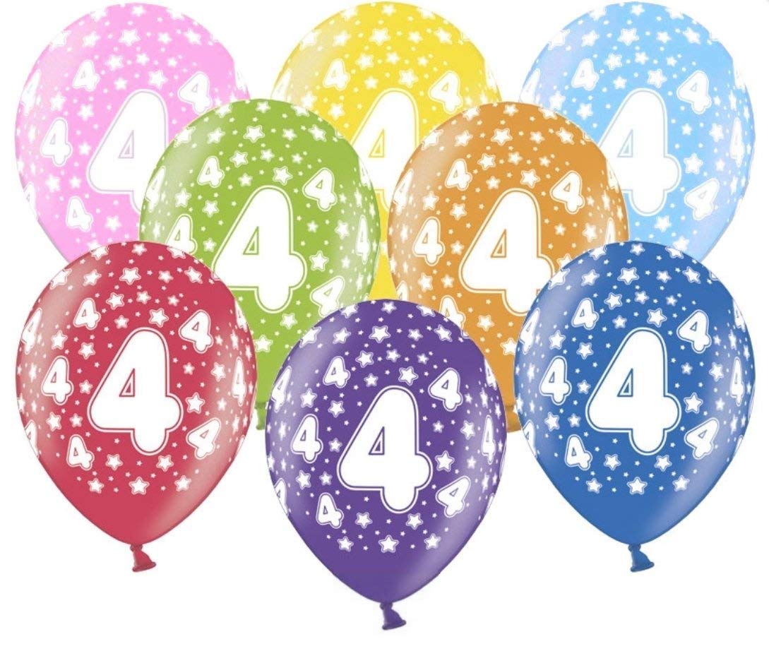 Pack of 10 Colourful Balloons Metallic 30 cm Birthday Party