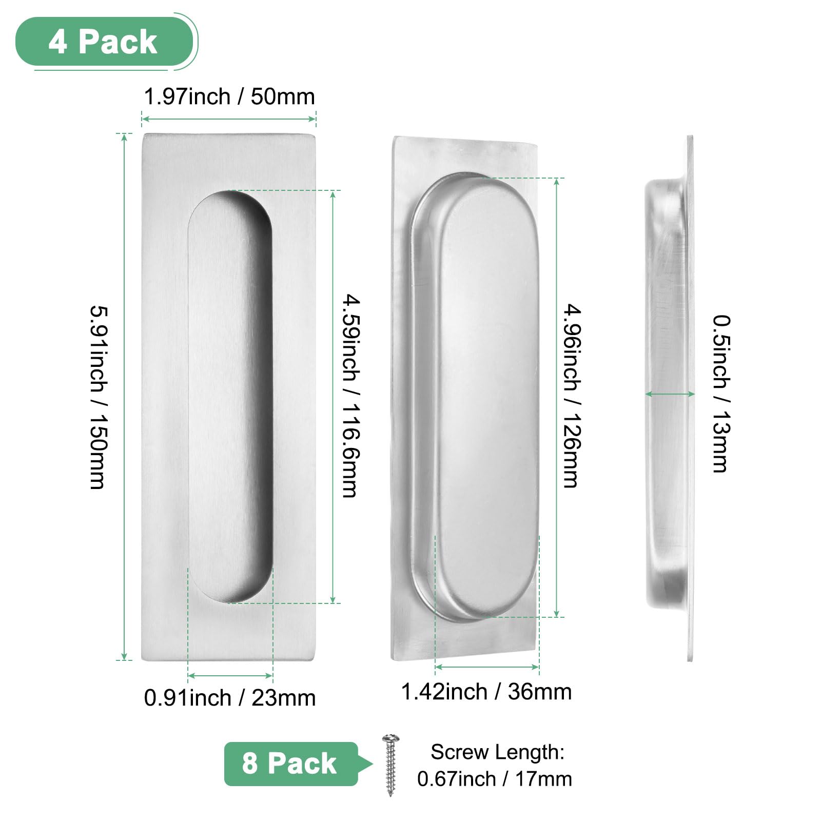 M METERXITY 4-Pack Recessed Finger Pulls - Image 3