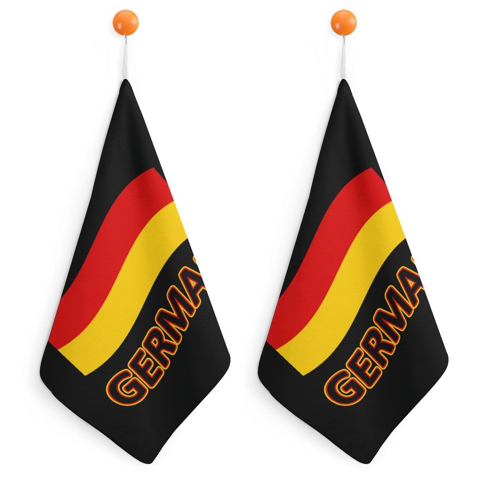 CGSBNGHA German Germany Flag Hand Towel Hanging Face Towels Cleaning Cloths Handkerchief for Bathroom Kitchen