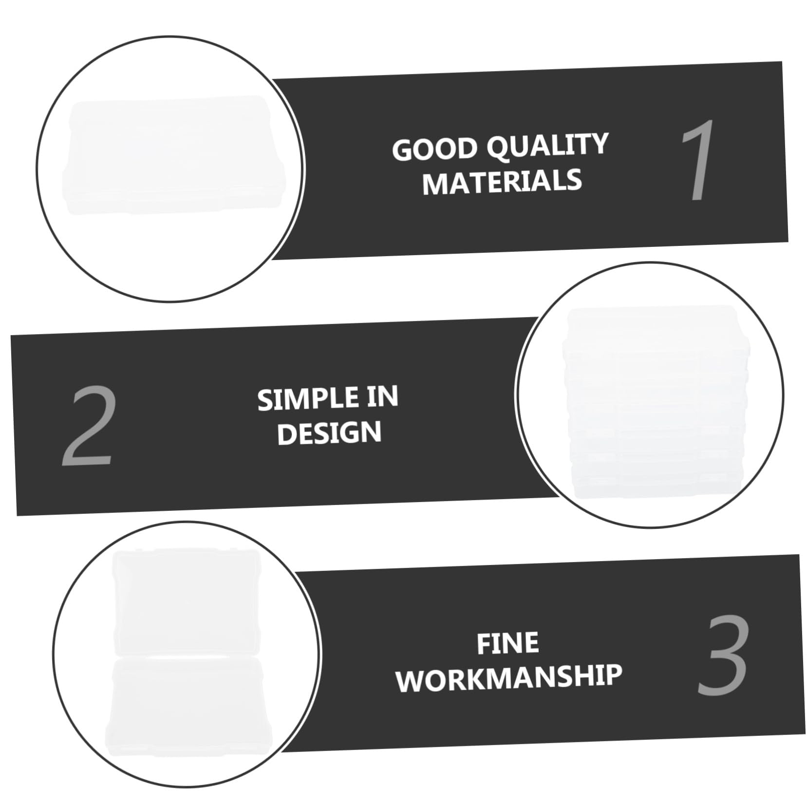 KONTONTY 1 Set Boxes Photo Storage Box Postcard Case Photo Storage Case Photo Craft Organizer Certificate Case Photo and Craft Keeper Photo Container Photo Storage Container Plastic