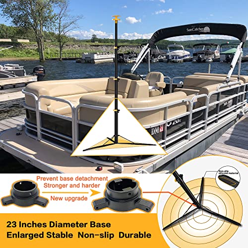 Boat Cover Support Poles Stand System Stable Base Height Adjustable Aluminum Boat Pontoon Cover Poles Post Marine Grade Aluminum Bimini Boat Tarps Winterization Cover Stand #TOP1