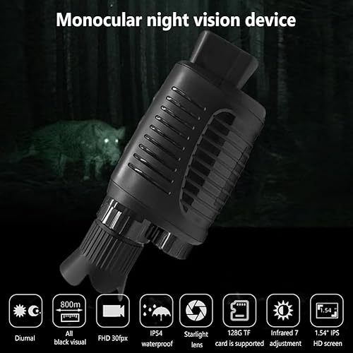 Miniatura 4 de SKYXIU Digital Night Vision Monocular,1080P Night Vision Goggles,Rechargeable Digital Infrared Night Vision Scope with 3800 mAh,Travel Monoculars