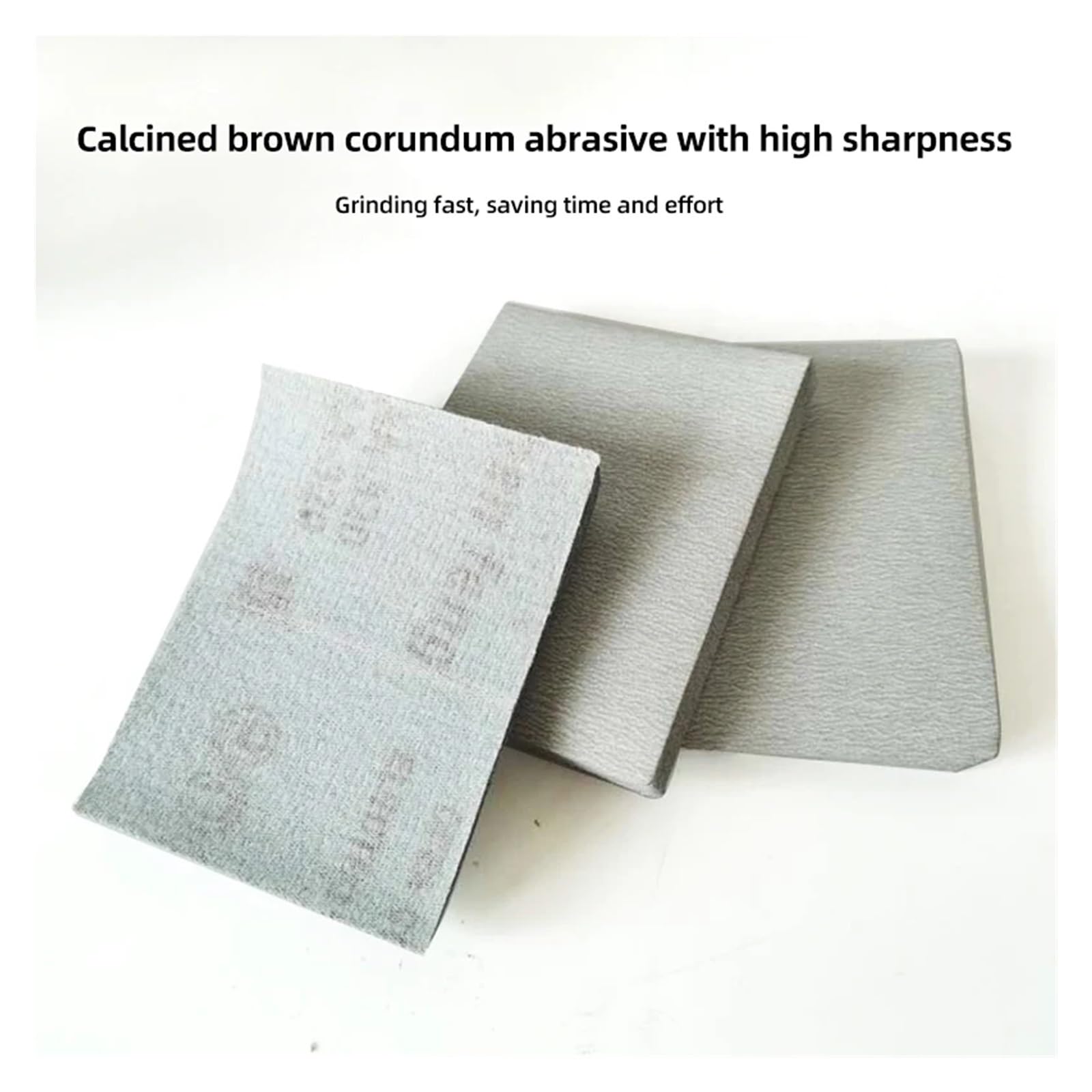 Papel de lija pulido seco cuadrado blanco for coche y hogar, máquina pequeña, abrasivo felpa Adecuado para lijar muebles, madera y metal(P320,100PCS)