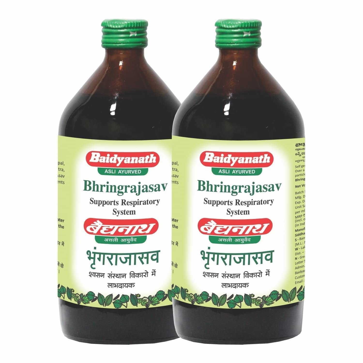 Baidyanath Bhringrajasava Syrup - 450 ml (Pack of 2) | Herbal Ayurvedic Formula for Healthy Hair, Liver Wellness & Digestive Health (B0B3XCBKSM) Amazon Price History, Amazon Price Tracker