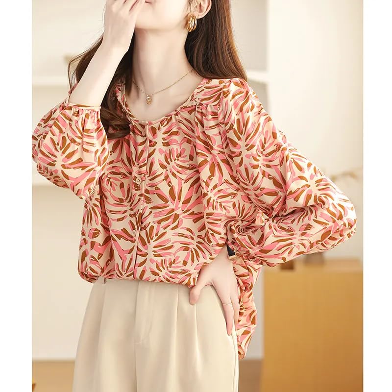 Image of TOPLOT Women's Shirt Top | Elegant Floral and Artistic Prints for a Stylish Look | Long Puffed Sleeves for a Trendy Touch | Stylish Available in Pack of 2 (5233)