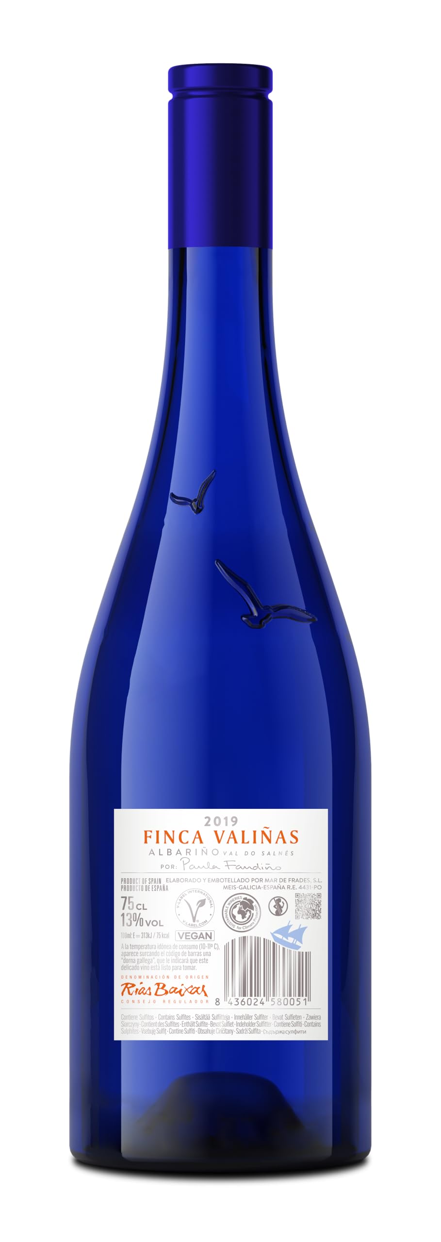 Mar de Frades Finca Valiñas Vino Blanco Albariño 100% - 750 ml, El año puede variar