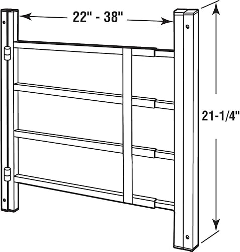 Miniatura 2 de Defender Security S 4776 - Parrilla de ventana de 4 barras de acero al carbono pintado en blanco
