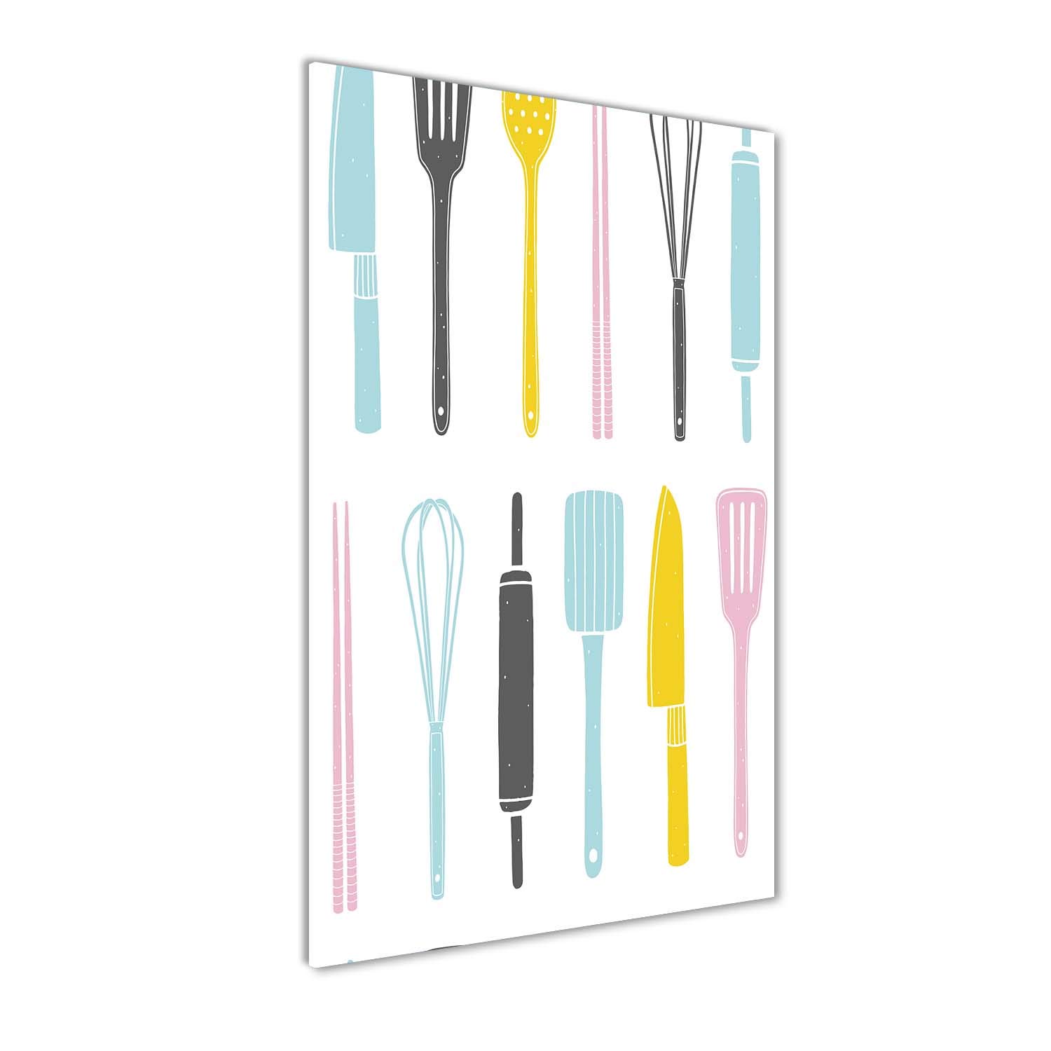 Tableau sur verre 60x120 cm anti-taches pour embellir une crédence de cuisine
