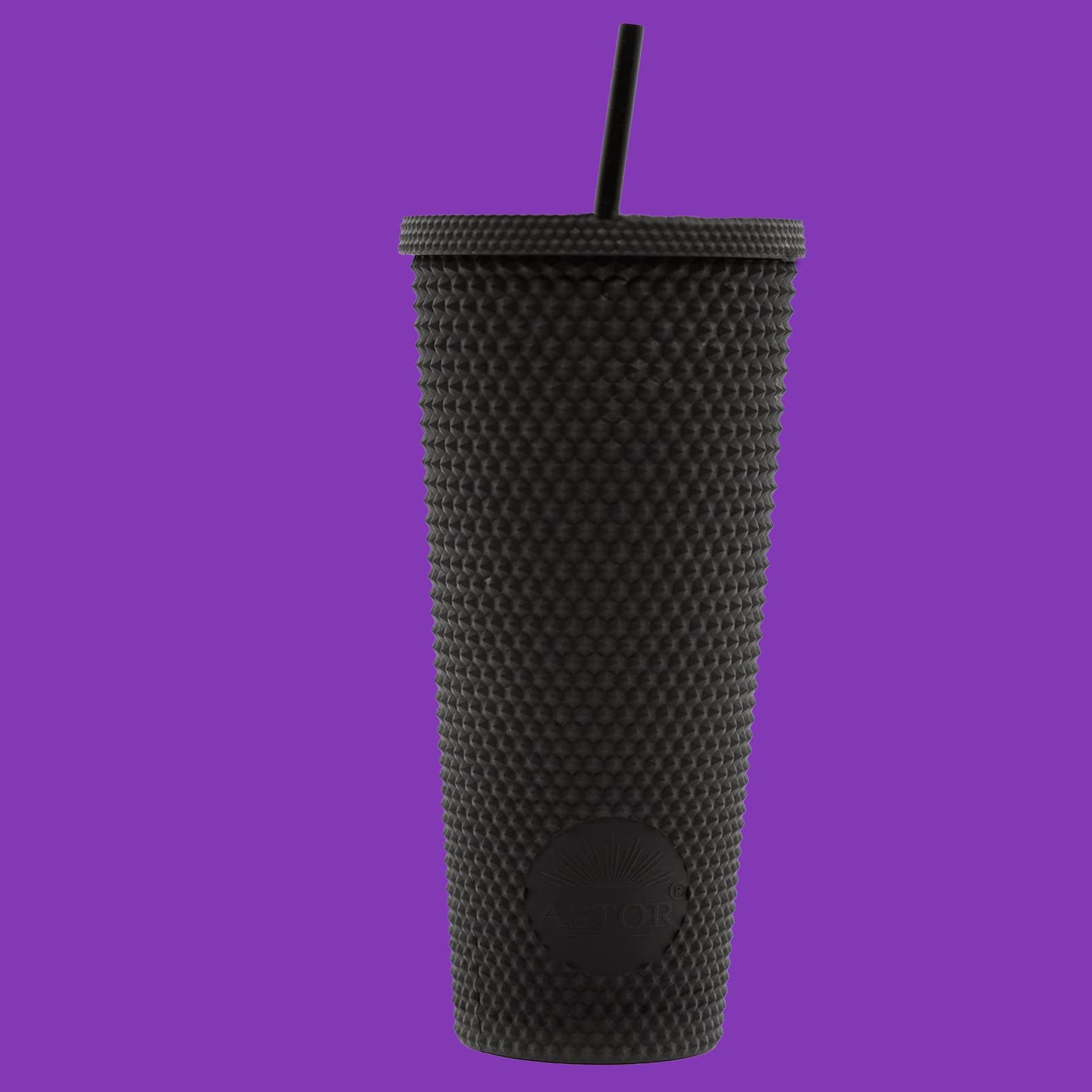 Amazon.com | ASTOR | Matte Studded Cup | Studded Tumbler with Lid
