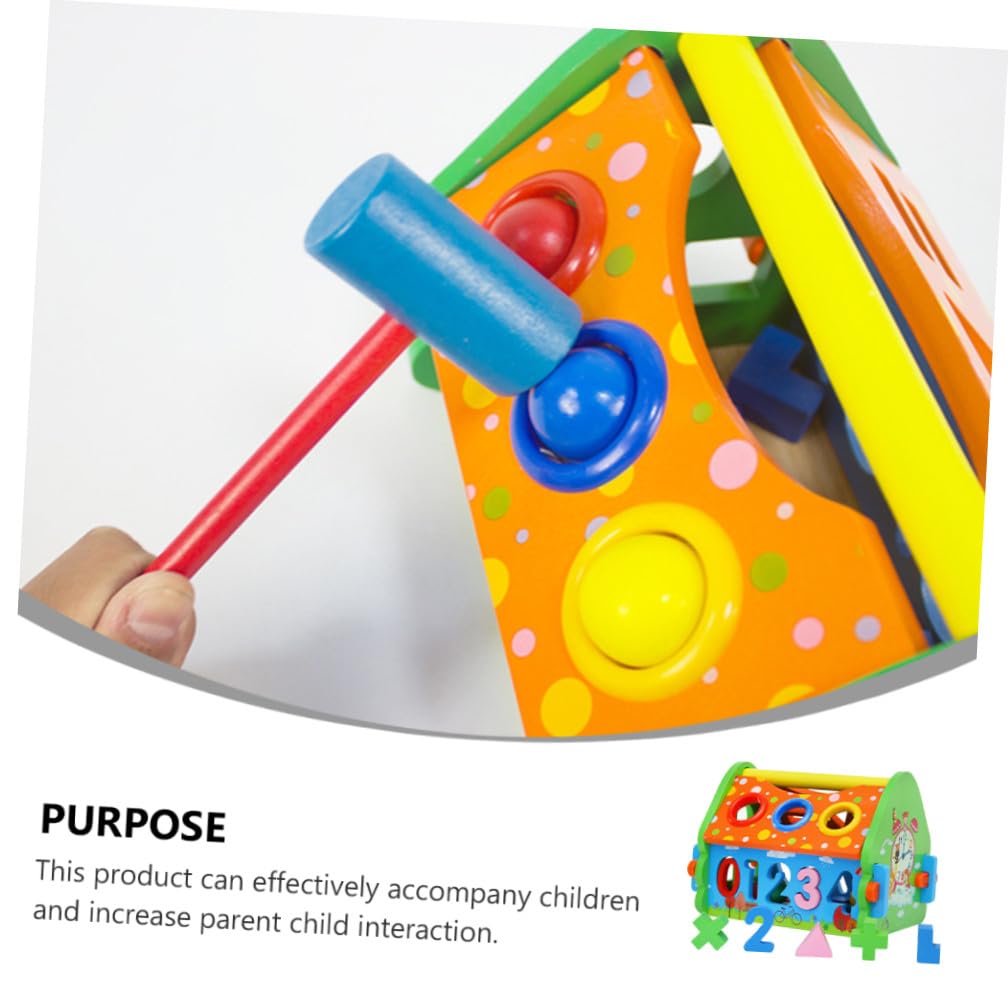 SUPVOX Juguete Educativo Temprano de Madera Casa de Sabiduría Multifunción