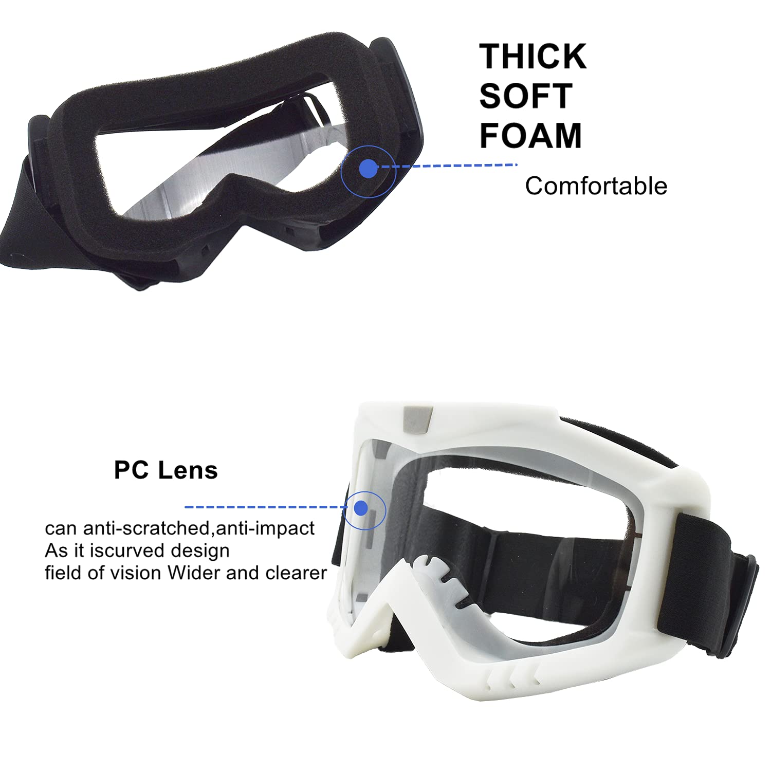 Scott Agent Goggles Red Pee Wee Ages 3-6 Youth Kids Childs Dirt - Foto 4