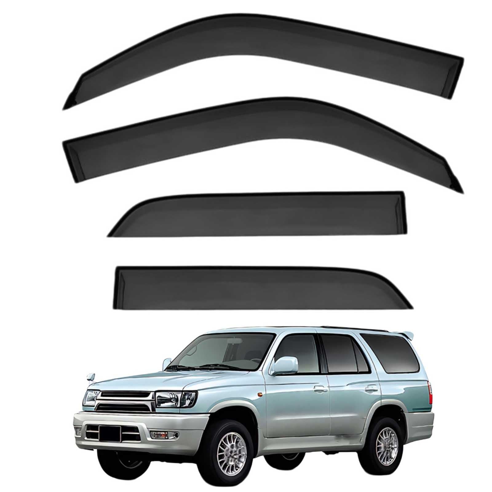 Windabweiser Auto für Toyota Hilux Surf MK3-N180 1996-2002 | Regenabweiser Seitenfenster Deflektoren Klebbar Regenschutz Autofenster Beschlagfrei Sonnenschutz Beschattung