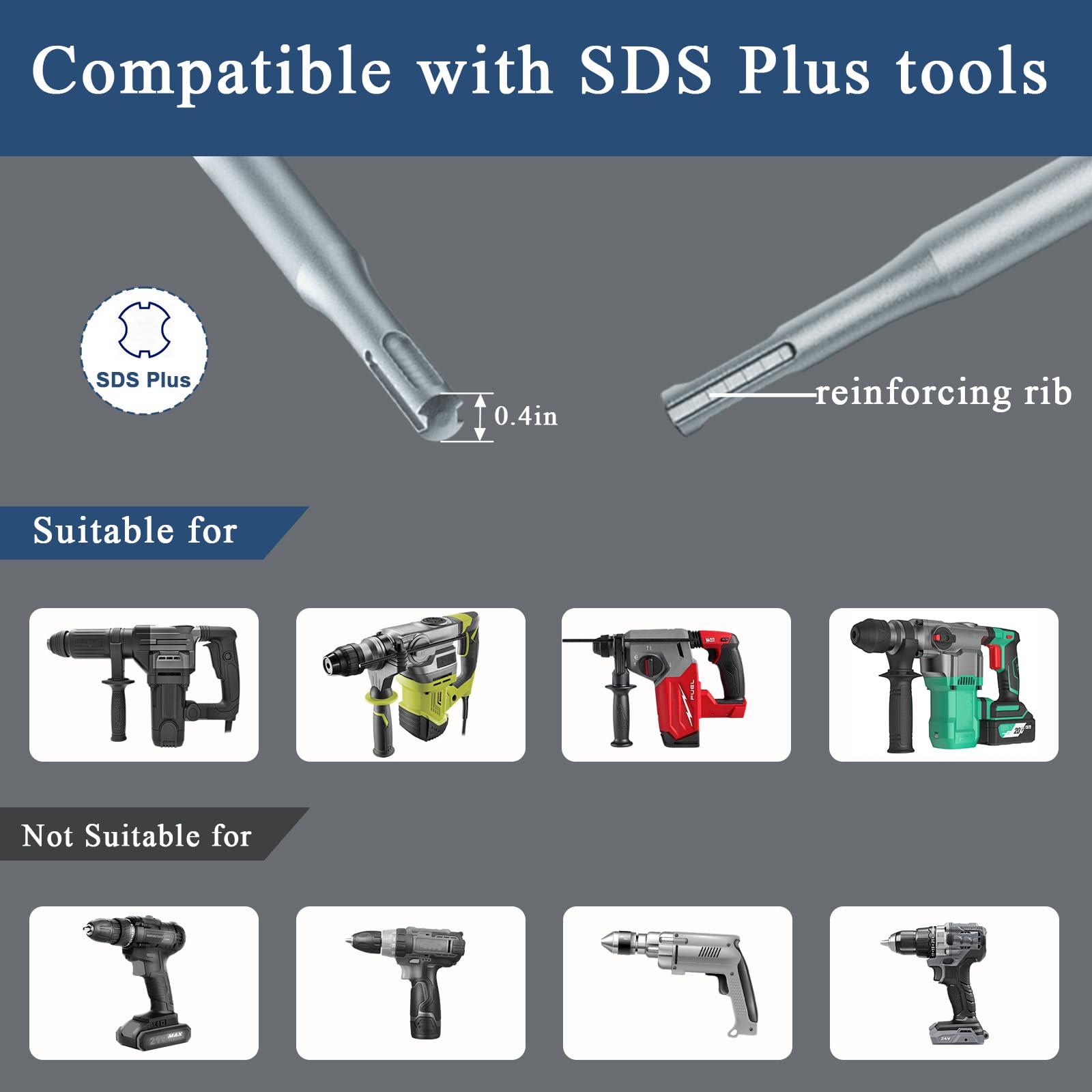 SDS Plus Floor Scraper - Tile & Flooring Removal -5 SDS Plus Floor Scraper - Tile & Flooring Removal -5