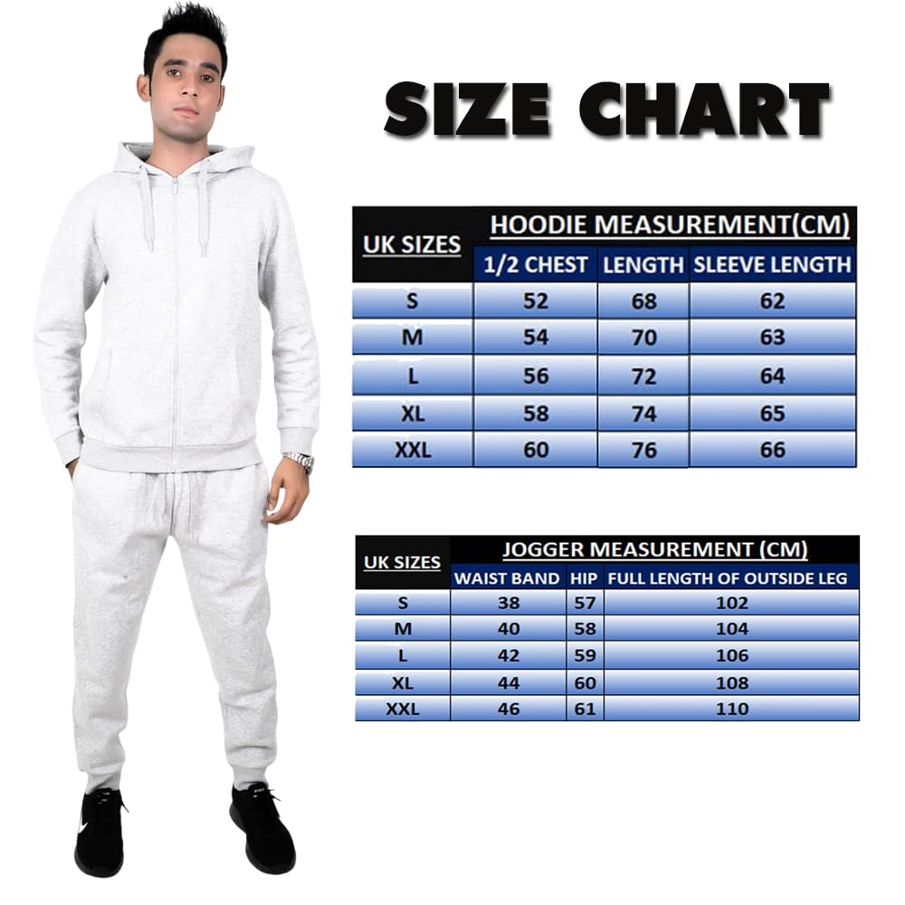 NOROZE Contraste de Cuerda Forro Polar Gimnasio Conjunto del Chándales Pantalón Jogging Capucha Sudaderas para Hombre Talla S M L XL XXL
