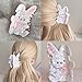 Easter Bunny Hair Claw Clip for Women Girls, Cute Acrylic Rabbit Banana Barrettes Spring Hair Decor Accessories, Perfect for Easter Holiday Celebrations