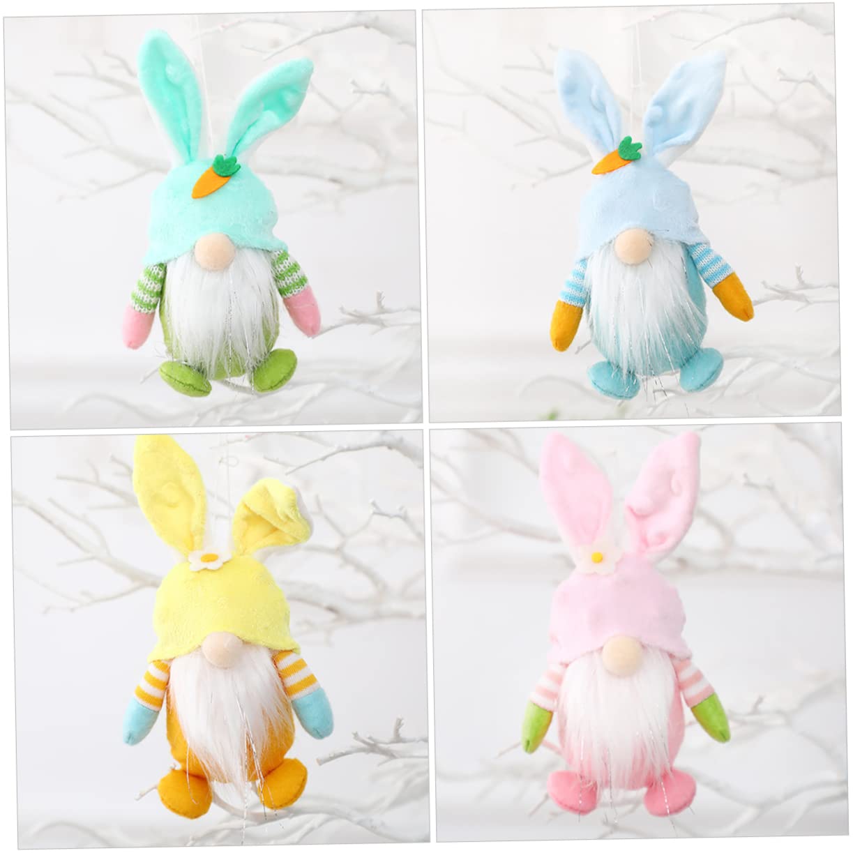 Abaodam 8piezas Muñecos De De Pascua Brillantes Adornos Decorativos para Hogar Habitaciones y Fiestas De
