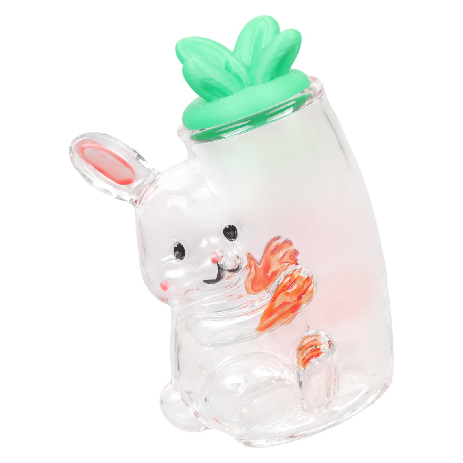 our fave Functional Glass Clear Candy Jar with Easter Rabbits Chick Eggs Sculpture for Storing Sweets and Enhancing Table Setting Easter Table Decors Jar