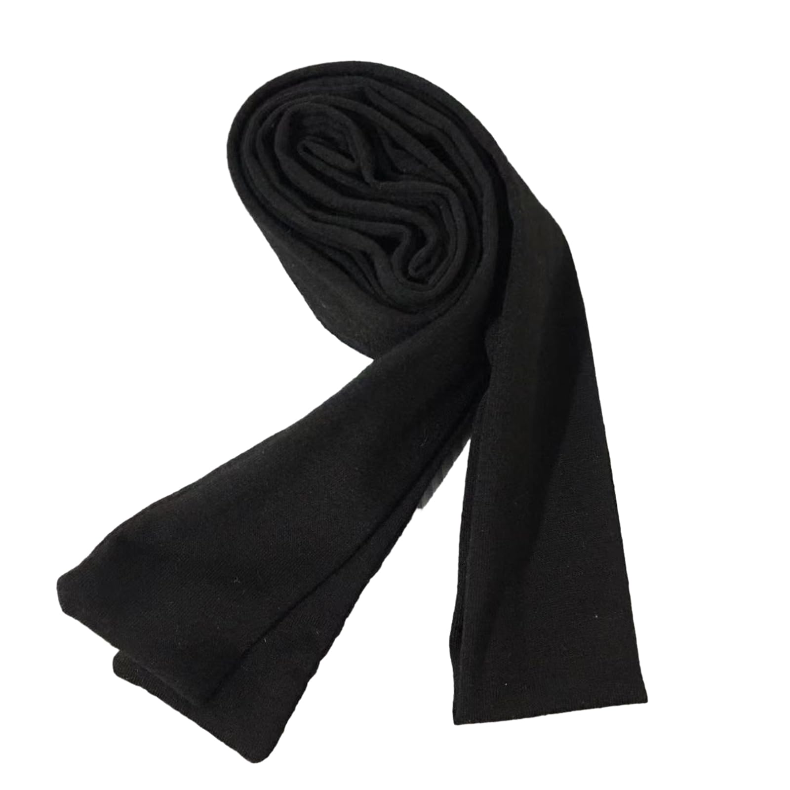 Haiki Women's Black Cool Scarf Girl Stripe Long Knitted Scarves Fashion Cloth Unisex Street Casual Neckerchief