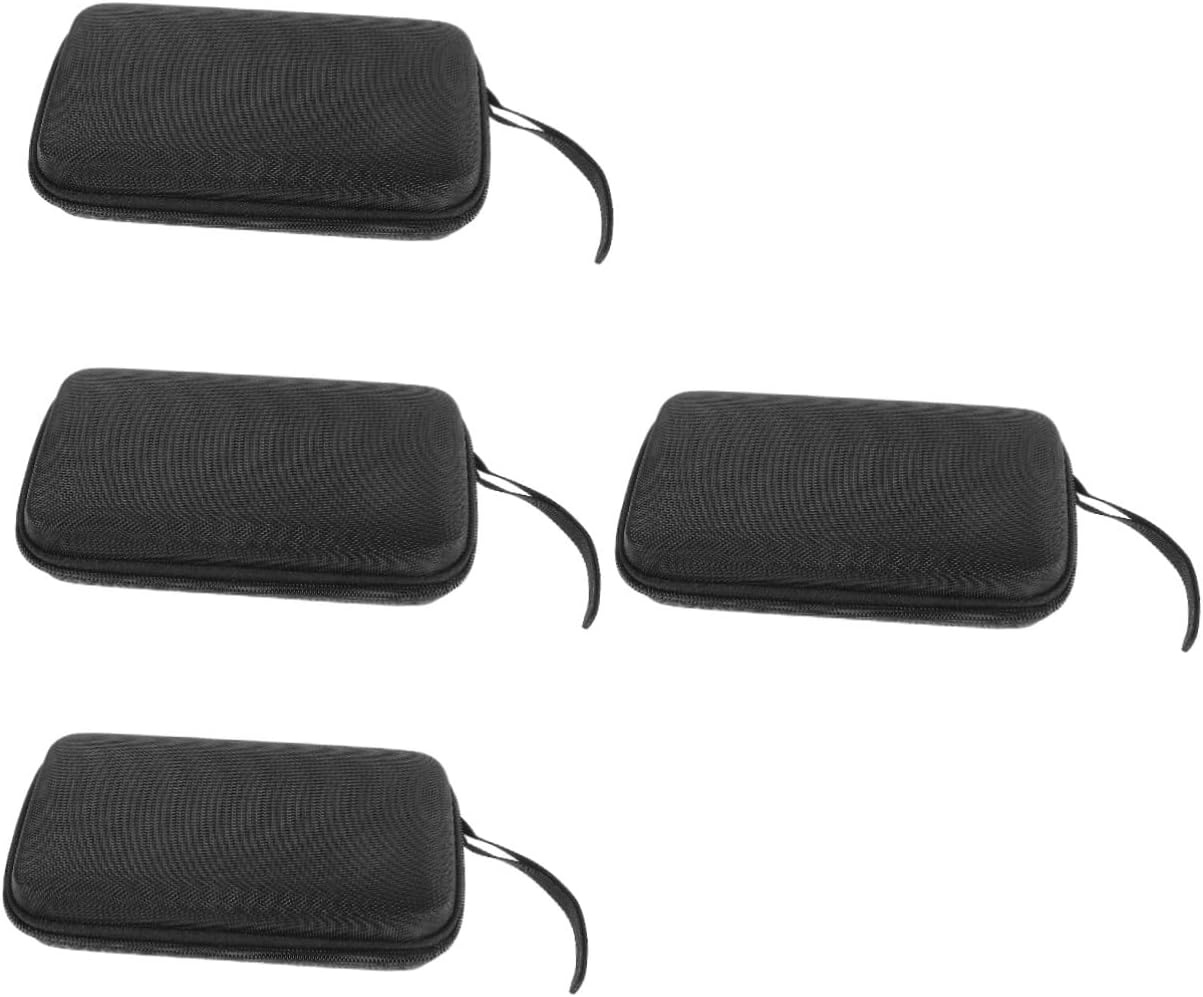 Mipcase 4pcs Lightweight Portable Wireless Mic Storage Bag Microphone Carrying Case for Recording Easy to Use