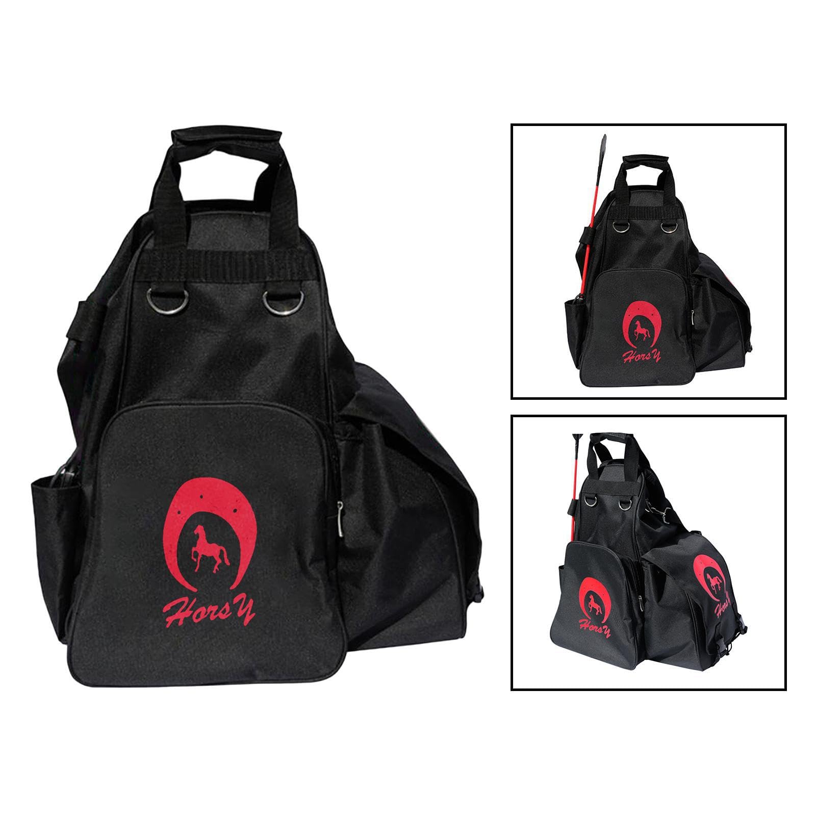 Zaino da equitazione leggero e resistente, per escursioni a cavallo, borsa sportiva multifunzionale, per ciclismo, passeggiate con il cane, bicicletta, schienale