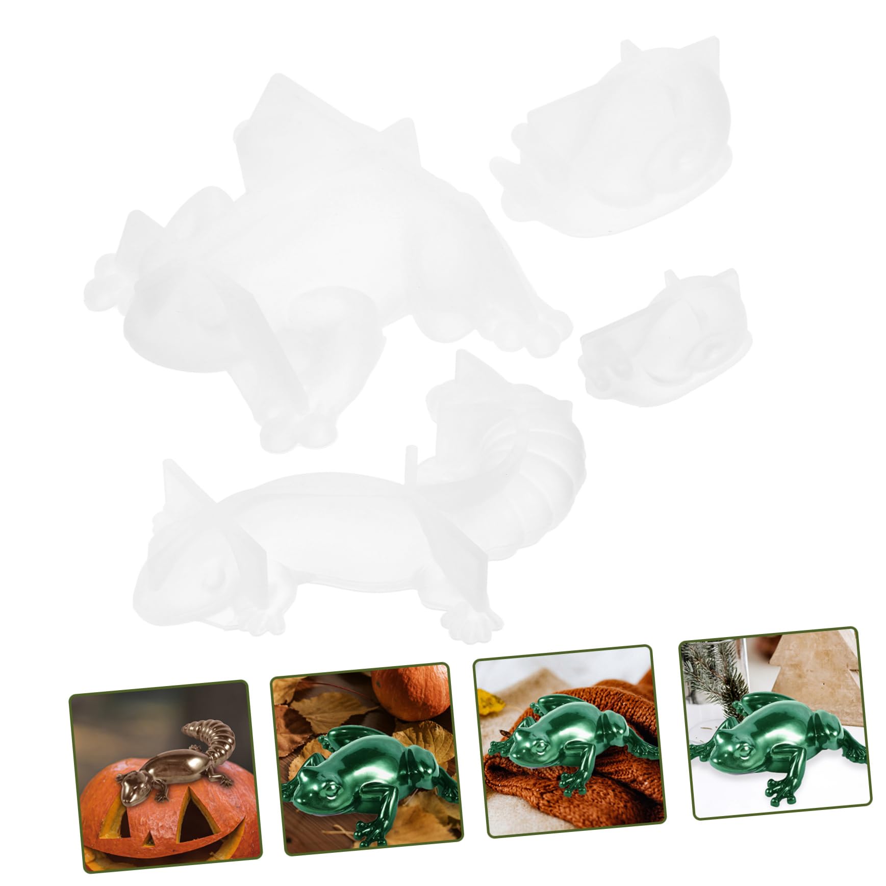 Housoutil 3 Ensembles Moule en Silicone pour Décoration De Petits Animaux Moule Réutilisable pour Bébé Moule en Époxy pour Bricolage Moule en Silicone pour Décoration De 4 pièces * 3