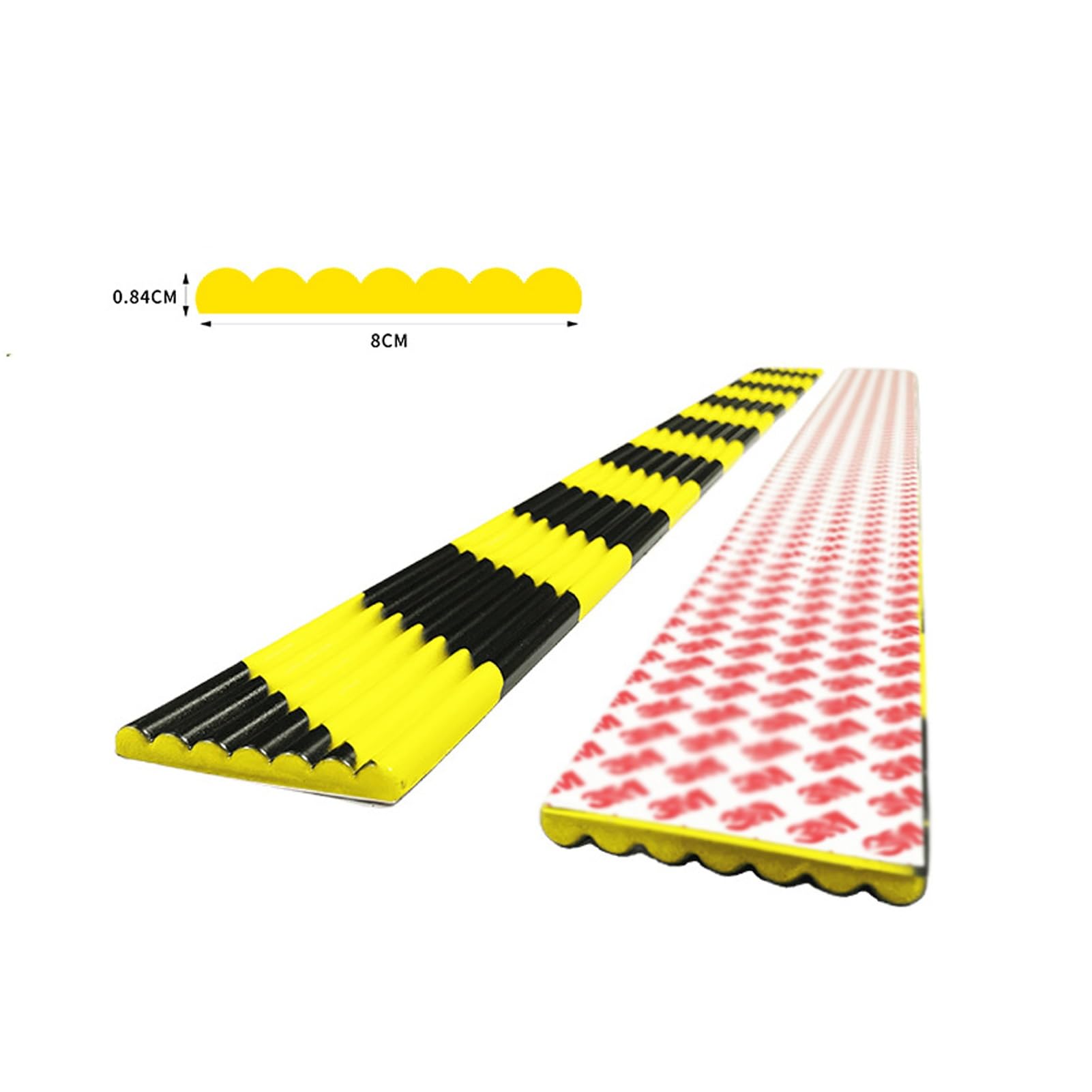 Protector de borde de espuma de alta visibilidad de 39 pulgadas, protectores de pared de garaje en forma de W con rayas amarillas y negras, parachoques de seguridad de esquina industriales