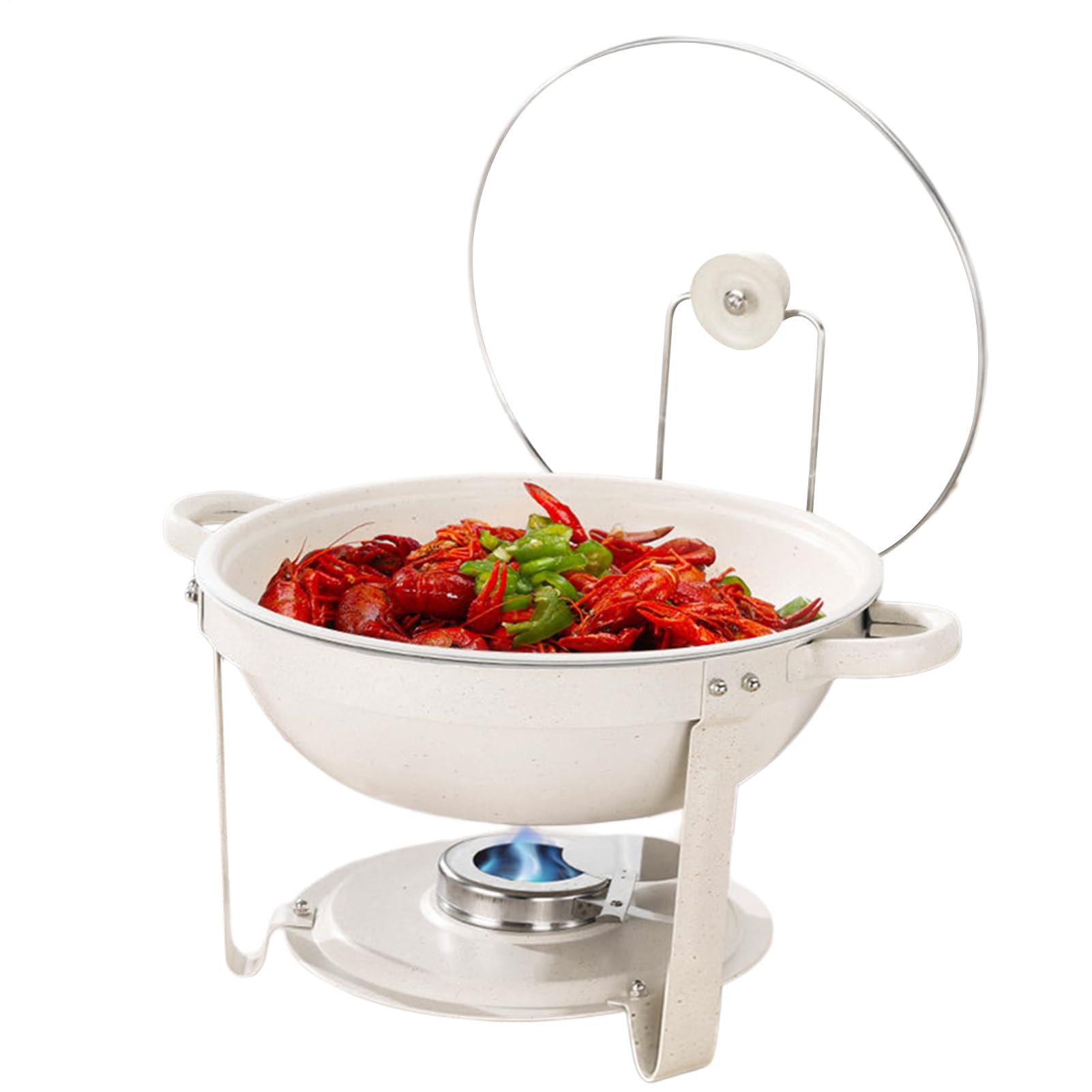 Generisch de buffet, resistente al calor, antiadherente con tapa transparente, para banquetes, , bodas, recepciones, Acción de Gracias, Navidad, Año Nuevo, Pascua