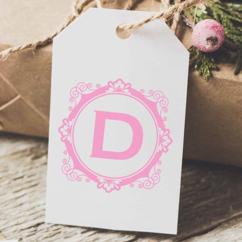 Tampon en caoutchouc Fancy Copperplate Initial, le cadeau idéal pour amateurs de correspondance