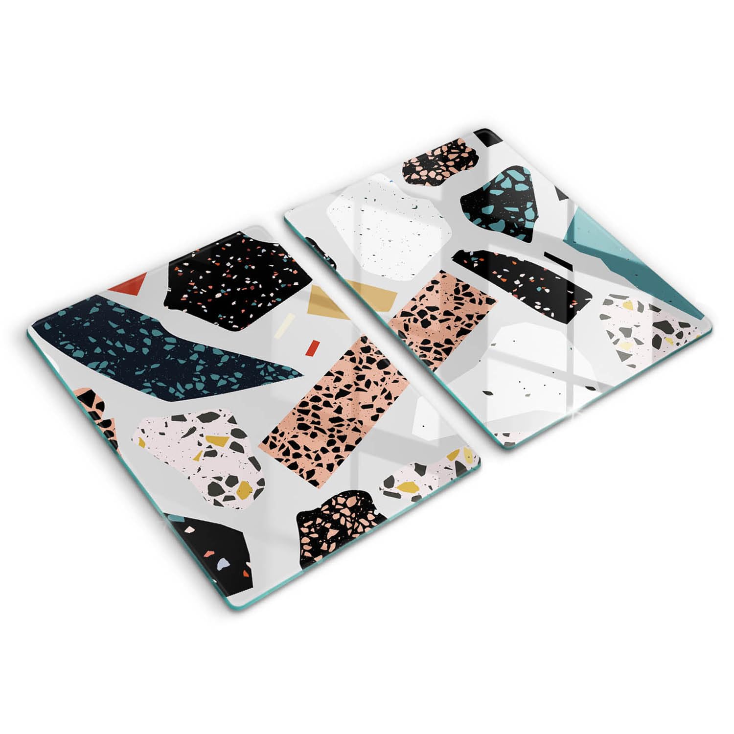 Accessoires de cuisine haut de gamme Wallfluent, double planche à découper induction effet pierre