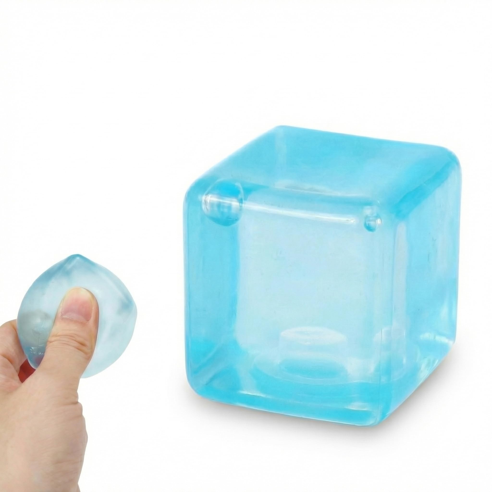 Ice Cube Stress Ball,Maslasee Nice Cube Squishy Cube Fidget Toy for Adults, Ice Squishy Sensory Stress Relief Toy, Mini Anxiety Relief(2.5cm)