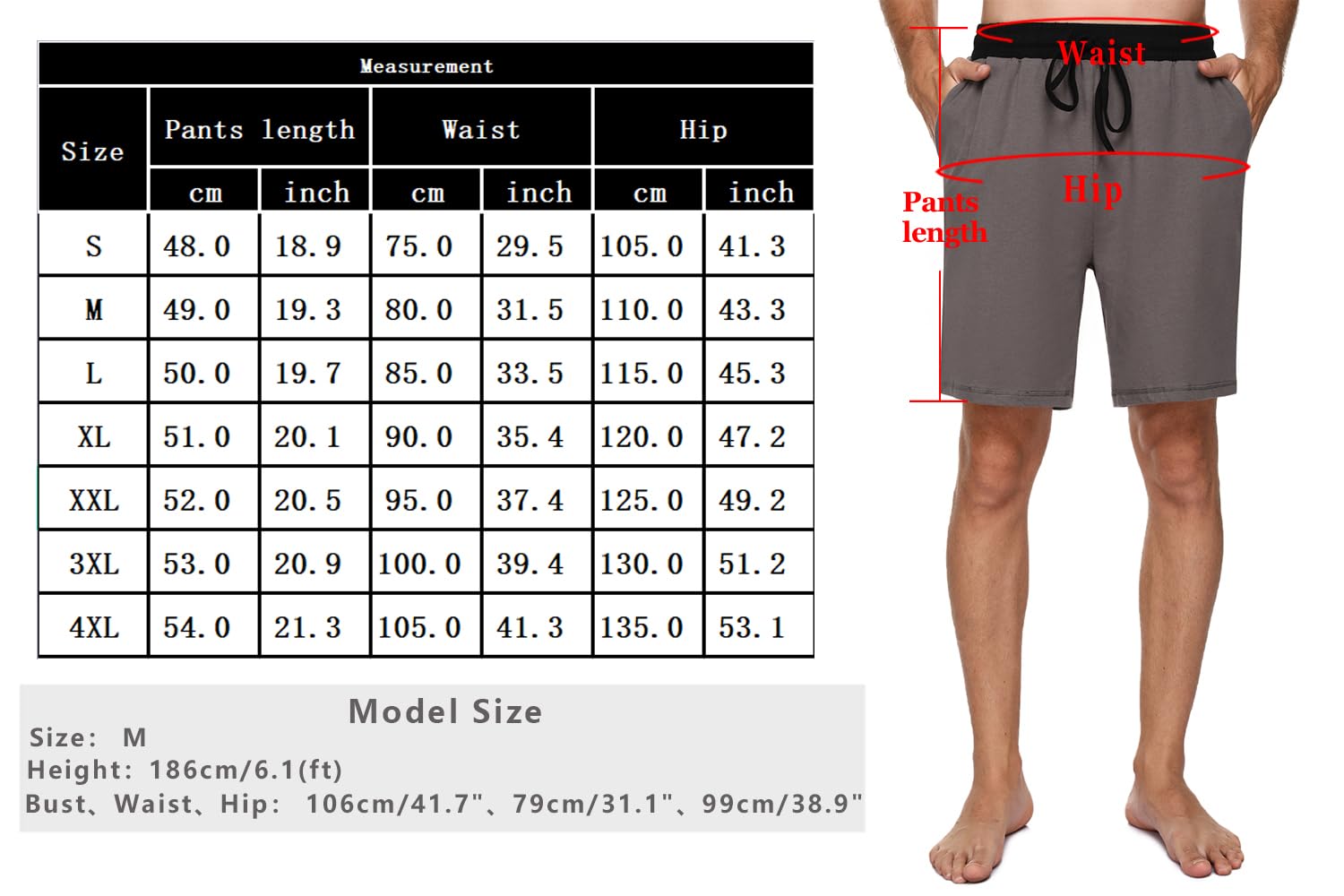 Nieery 2 Pares Pantalones Pijama Cortos Hombre Algodón Verano Casuales Bermudas con Bolsillos S-3XL