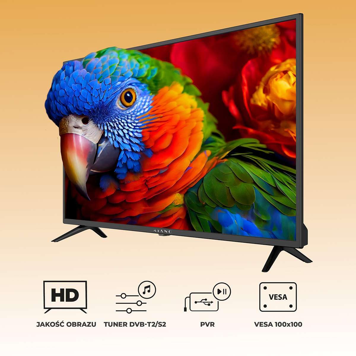 Kiano Slim TV Televisores 32" Pulgadas 80 cm |Triple Tuner DVB-T2 Ci Ci+ | LED HD TV Pantalla | 2 HDMI Entradas | Multimedia USB | Dolby Audio | PVR | Hotel Mode | Negro | Modelo 2022