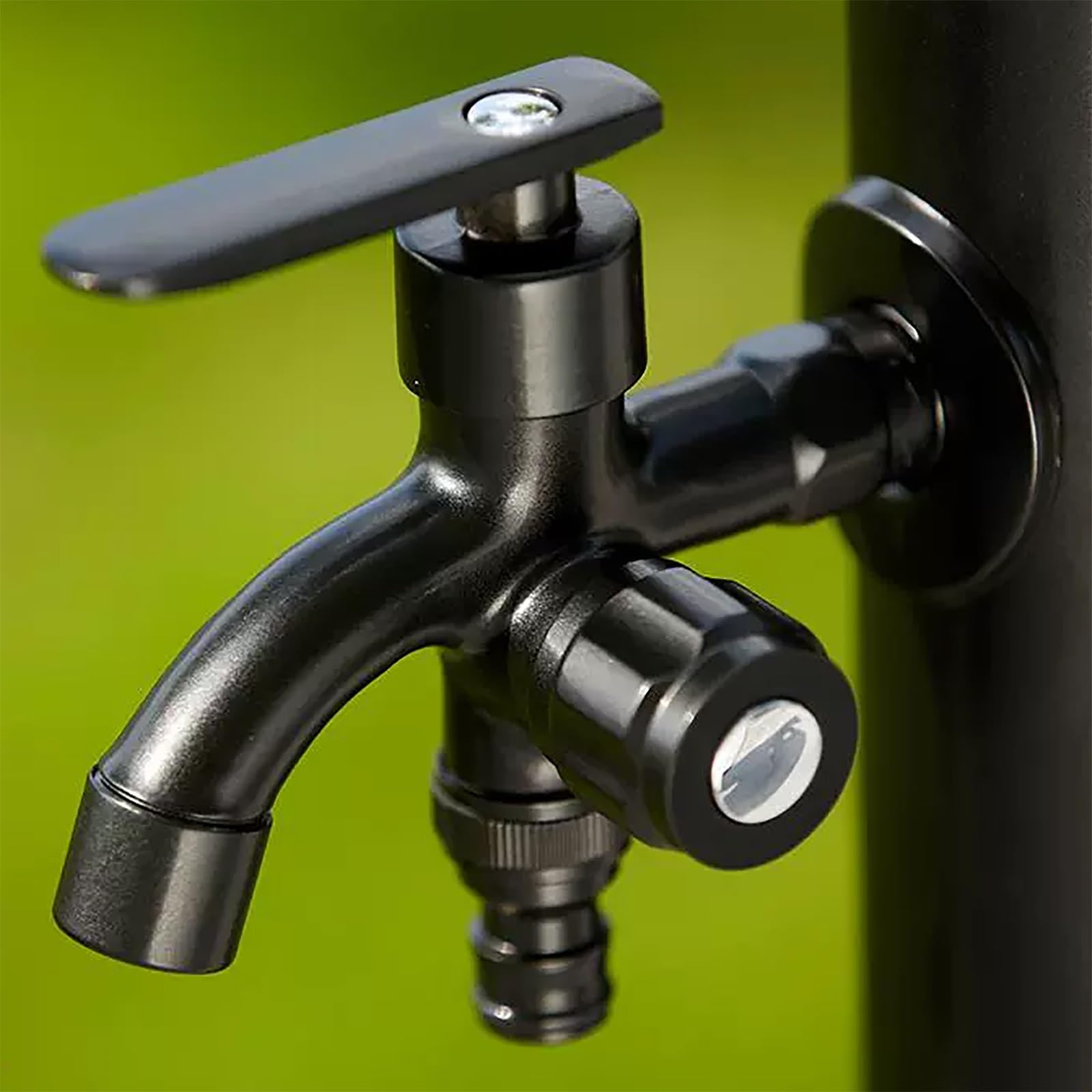 Colonne d'arrosage de jardin autoportante en acier inoxydable avec robinet, support de tuyau vertical de 94 cm, distributeur d'eau antigel pour jardin décoratif, borne d'arrosage durable à f