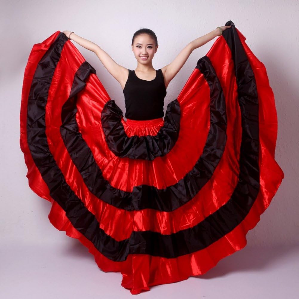 Spanischer Swing-, Flamenco-Performance-, Rüschen, Spanischer, Halloween-bauchtanzrock Für Frauen, Ballsaal-übungen