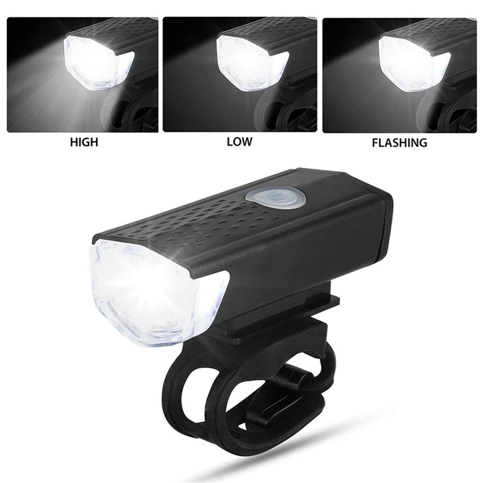 Lampe de Vélo Rechargeable USB LED Cycle de Montagne Lumière de Vélo Avant Feu Arrière Lampe de Poche Étanche Ensemble de Lampe de Vélo