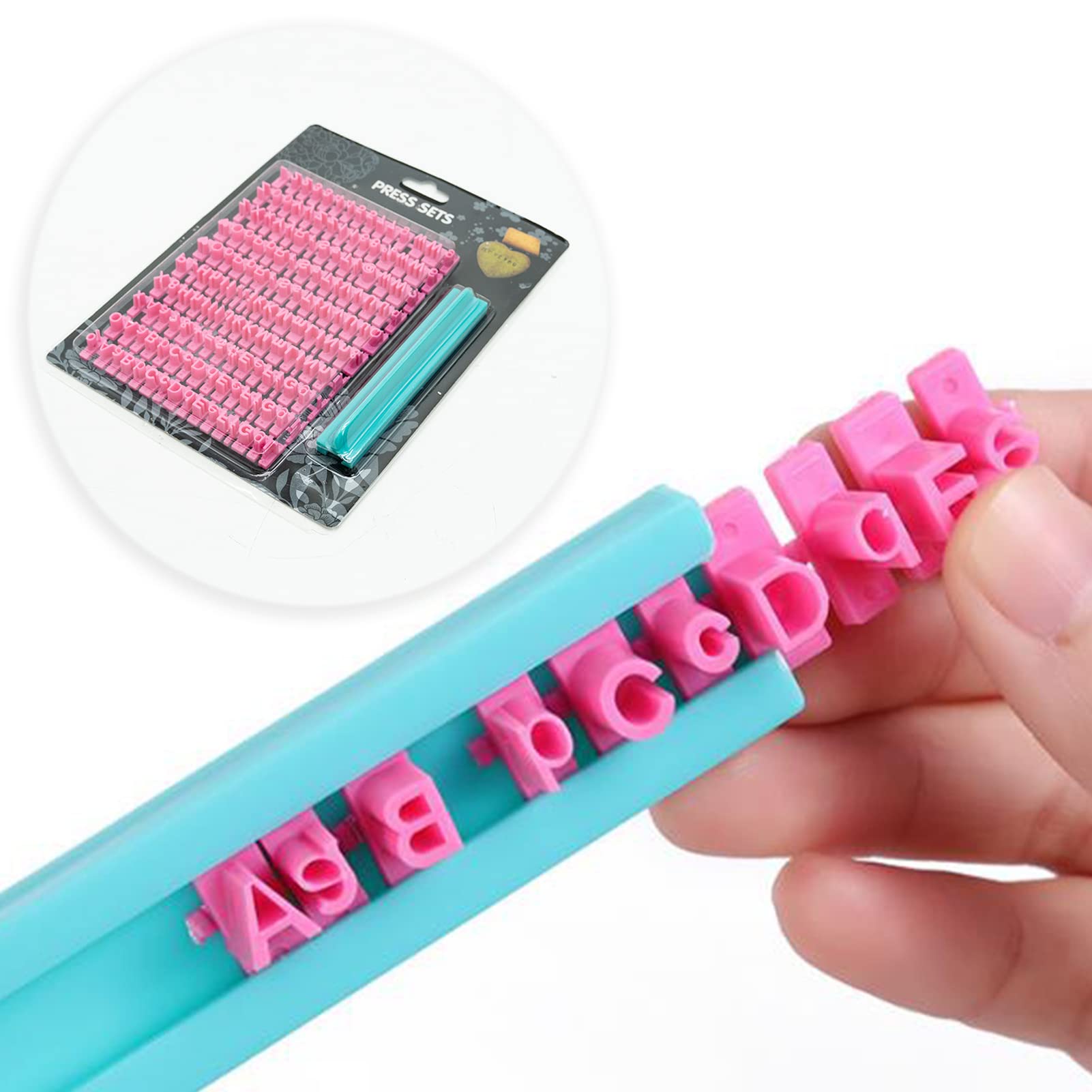 Set Di 26 Stampini Per Biscotti Alfabeto – Lettere A-Z Con Pistone A Molla, Incluso Raschietto, Per Pasta Di Zucchero, Fondant E Torte