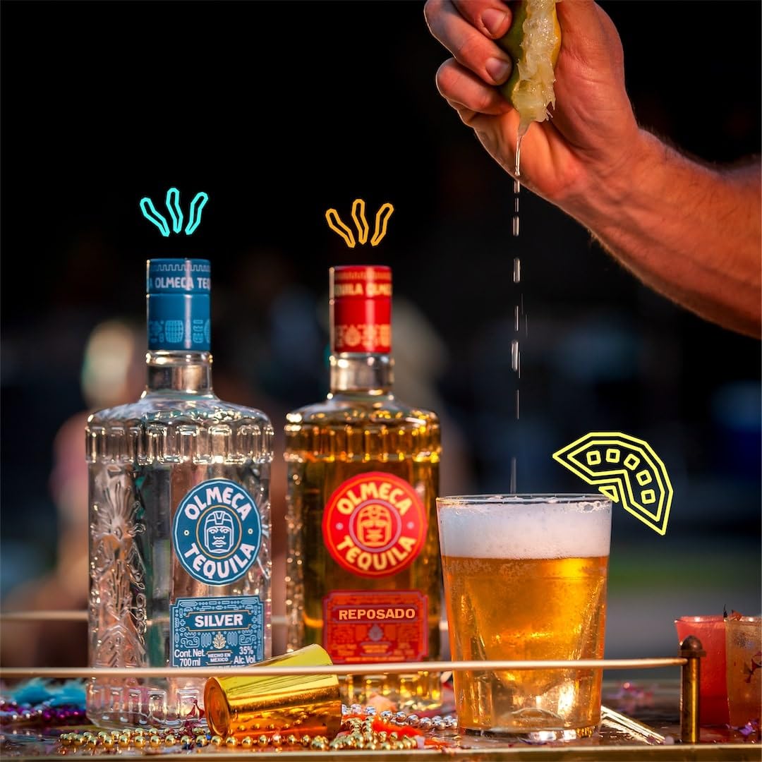 Olmeca Tequila Gold – Aromatischer Agavenbrand mit fruchtig-rauchiger Note – Mexikanischer Schnaps im Eichenfass gereift – 1 x 0,7 l