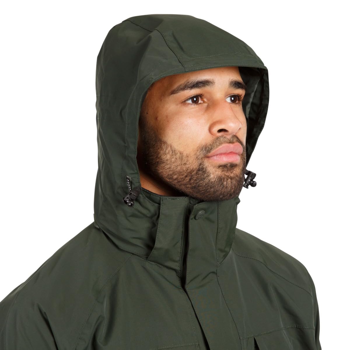 Trespass Edwards Ii Chaqueta impermeable para lluvia/exteriores con capucha oculta Hombre