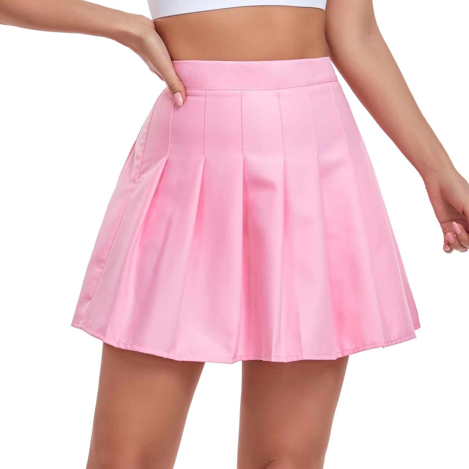 Pleated Skirts for Women Tennis Skirt with Shorts High Waisted Mini Skort