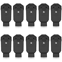 Vista 14 de ELEGRP Conector de repuesto de extremos de cable de extensión de hoja recta, 15 amperios, 125 voltios, NEMA 5-15P, 2 polos y 3 cables, conexión a