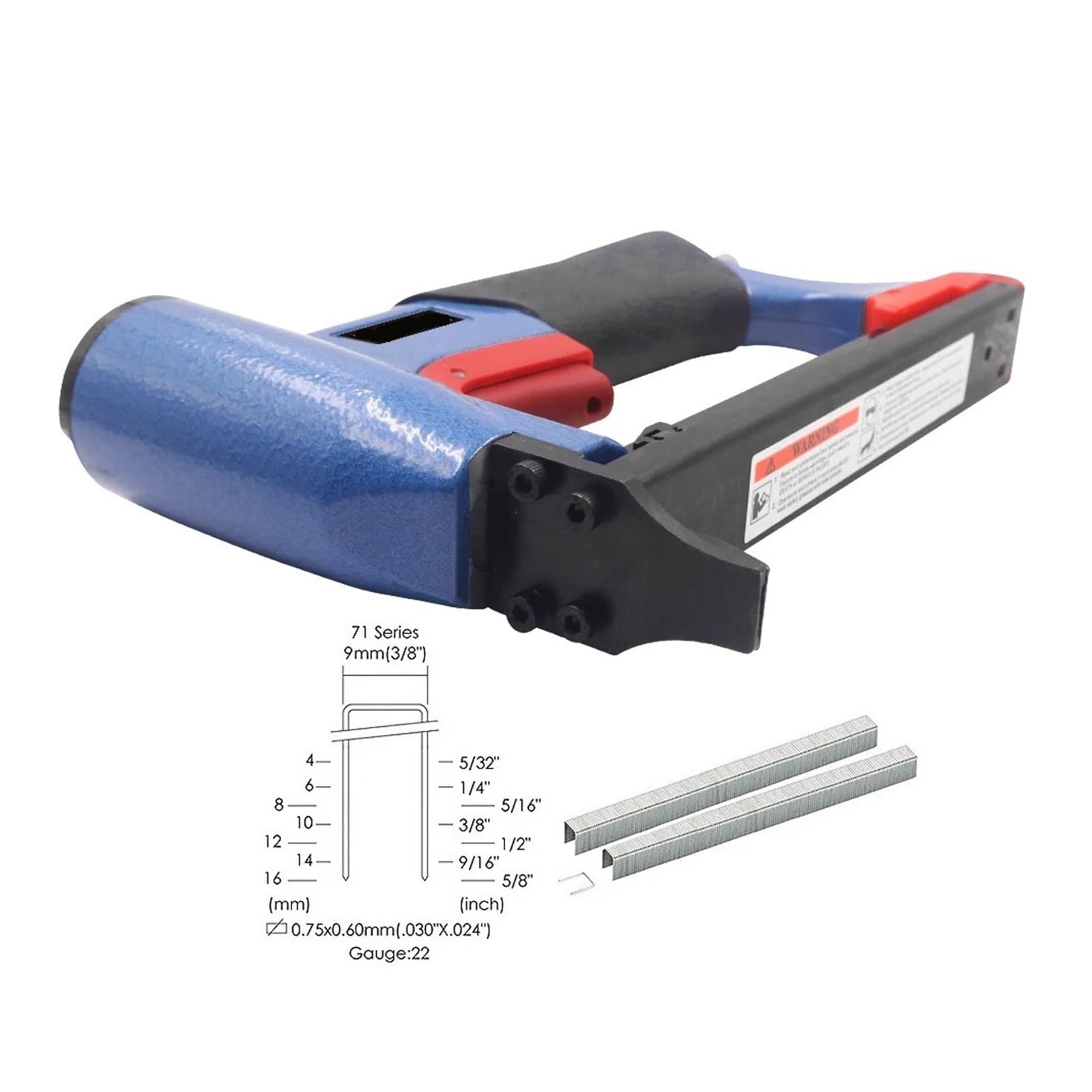Pinzatrice professionale per lavori pesanti, pinzatrice pneumatica, 7116, punta lunga/punta corta, chiodatrice fine 6-16 mm, utensili pneumatici (7116-421 Short Nose)